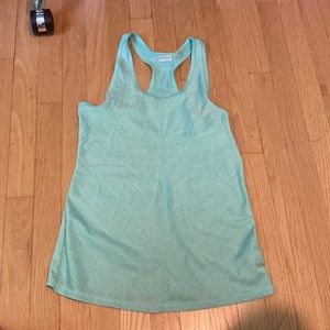 Green blue head tank top